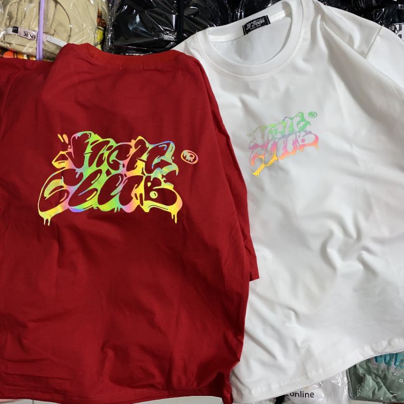 Áo Thun Phản Quang  Hình thật B'teen tay lỡ unisex 7 màu