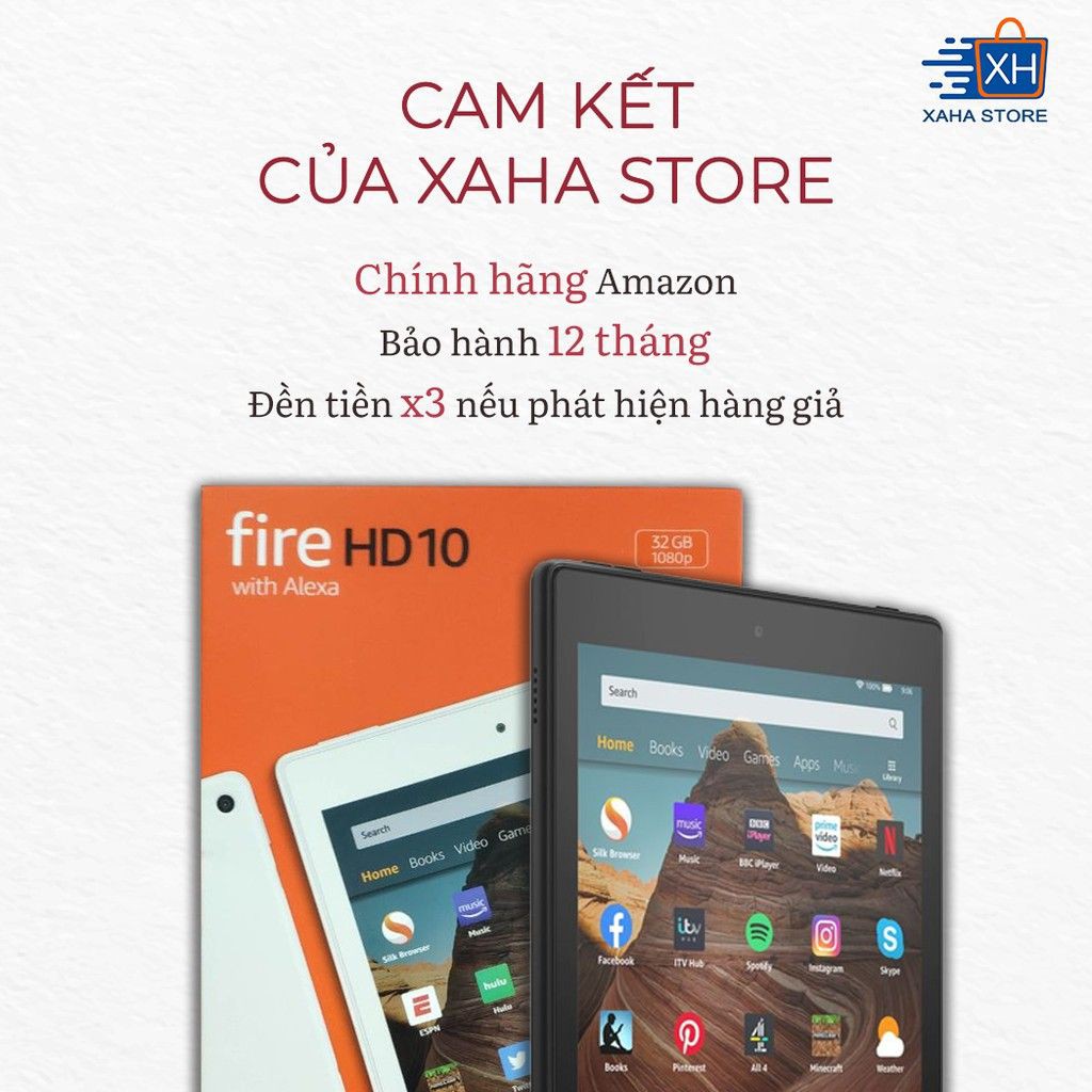  Máy tính bảng Kindle Fire HD 10 - 2019 - 9th generation - dung lượng 64GB - Chính hãng | BigBuy360 - bigbuy360.vn