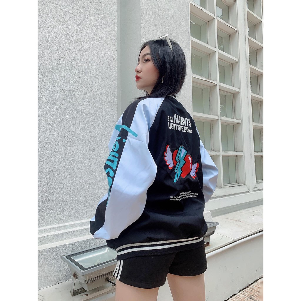 ÁO KHOÁC DÙ BOMBER BAD HABIT UNISEX - GIN STORE