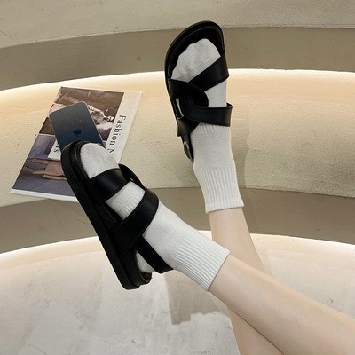 Sandal nữ, dép 2 quai chéo, có quai hậu đi học, đi chơi thời trang DS8X đế cao su mềm dẻo chống trơn trượt