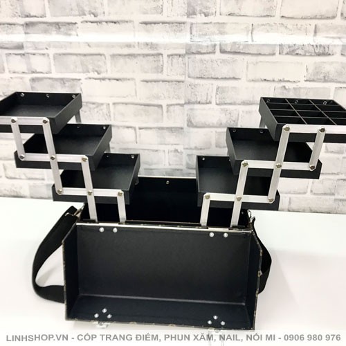 ✅ [Size 35x20x30] 𝑪𝑶̂́𝑷 𝑻𝑹𝑨𝑵𝑮 Đ𝑰𝑬̂̉𝑴 3 tầng lớn LS35 Lamdep24g đựng nhiều đồ trang điểm, phụ kiện cưới