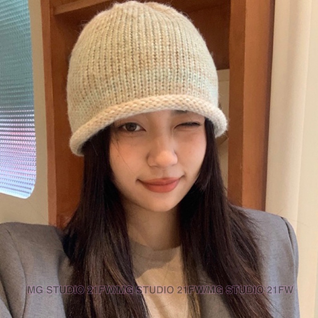 Mũ dệt kim MG STUDIO màu Gradient 6 màu tùy chọn