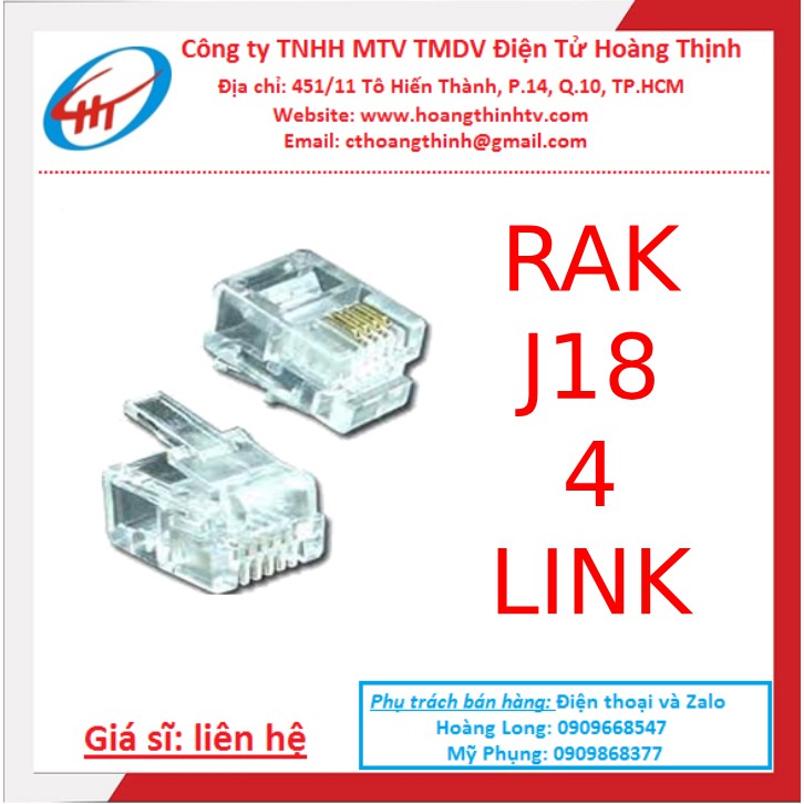 Jack mạng j18 4link - 100 CON - J184LINK