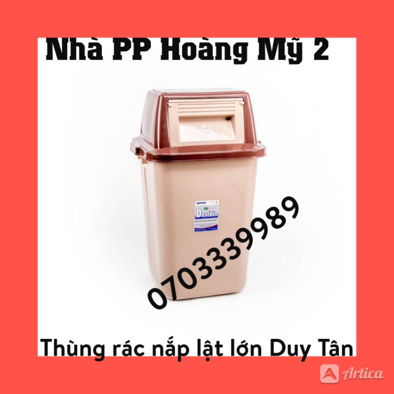 Thùng rác nắp lật nhựa Duy Tân - Loại đại