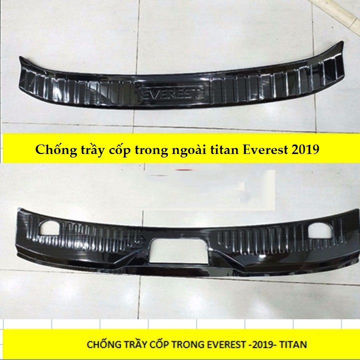 Chống trầy cốp, nẹp cốp xe Ford Everest 2018 2019 2020 2021 mẫu TITAN cao cấp