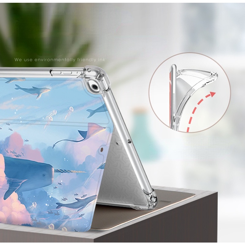Bao Da PU Máy Ảnh Nắp Lật Có Túi Khí Chống Sốc/Rơi Có Thể Điều Chỉnh Cho Xiaomi Pad 5 Pro 5 11 Inch