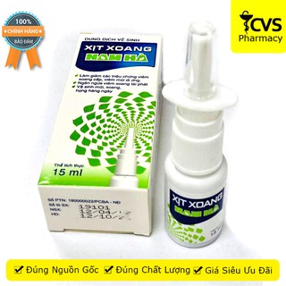 Dung dịch vệ sinh mũi, họng - Xịt xoang Nam Hà 15ml - cvspharmacy