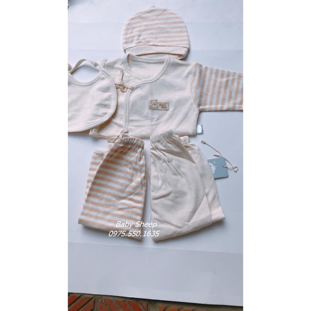 SET QUÀ TẶNG QUẦN ÁO SƠ SINH 5 CHI TIẾT COTTON ORGANIC MÀU NHUỘM HỮU CƠ
