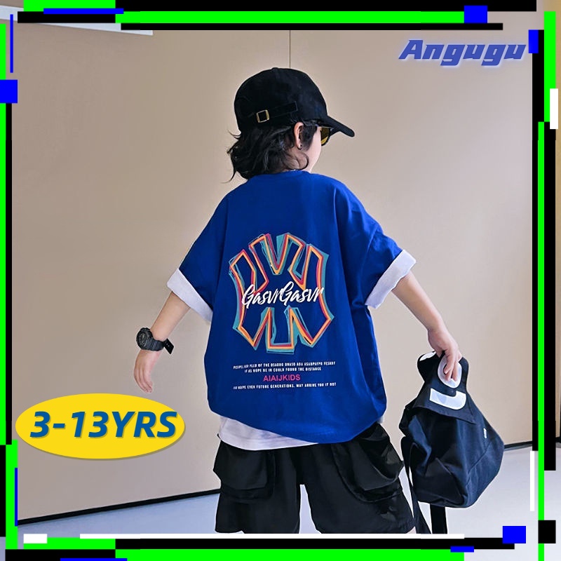 Áo Thun 100% Cotton Tay Ngắn Dáng Suông Năng Động Thời Trang Hè 2022 Từ 3-4 - 5-6 - 7 Đến 8-9 Đến 10-11 - 12 Tuổi Áo Thun