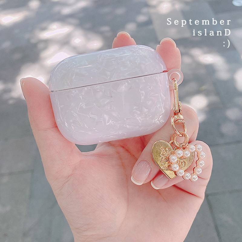 Vỏ đựng hộp sạc tai nghe SPRISE không dây họa tiết đá cẩm thạch và ngọc trai thích hợp cho Airpods 1/2/3 Pro