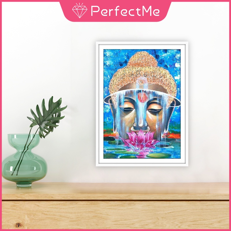 Bộ tranh đính đá 5d kích thước 30x40cm tự làm họa tiết phật giáo 3d dùng trang trí độc đáo