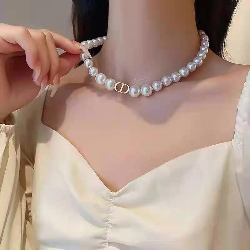 (Hàng cao cấp) Vòng cổ nữ DI OR dáng chocker phối ngọc trai J95