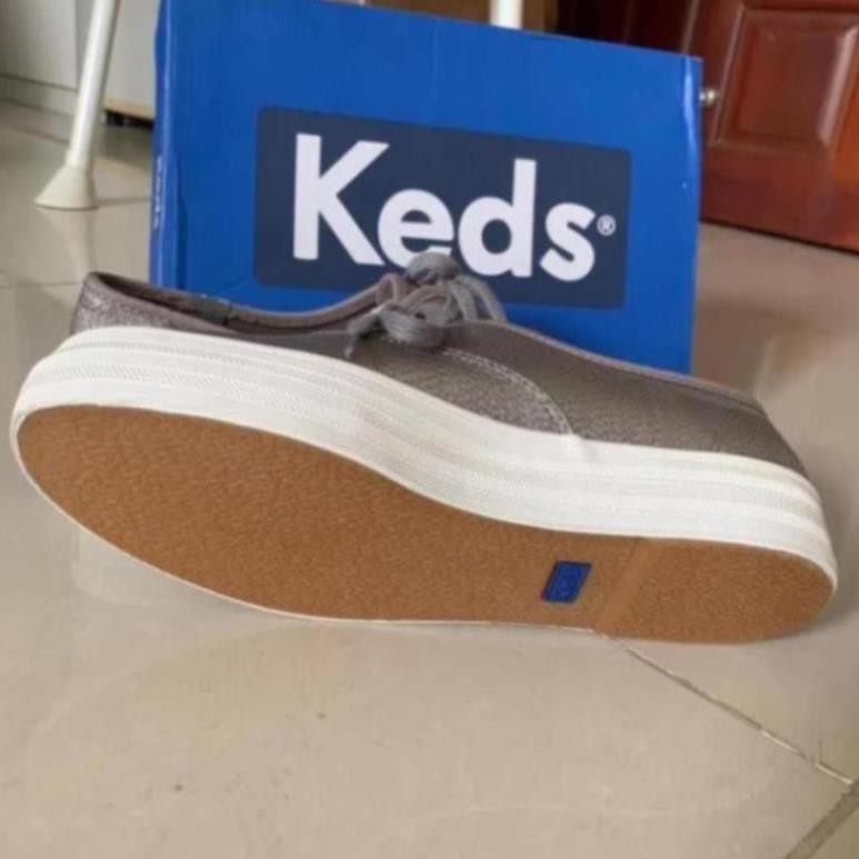 Giày thể thao Keds nữ size 39 màu Xám bạc