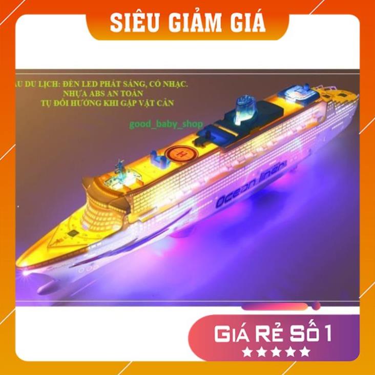 TÀU DU LỊCH ĐỒ CHƠI DÀI GẦN 50CM CÓ NHẠC, CÓ ĐÈN LED PHÁT SÁNG, CHẤT LIỆU NHỰA ABS AN TOÀN CHO BÉ