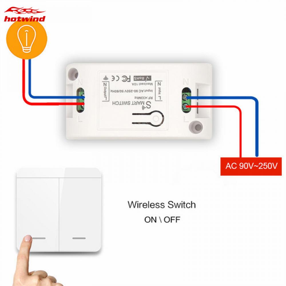 Công Tắc Đèn Tường Không Dây HW 433Mhz RF 86 AC 220V
