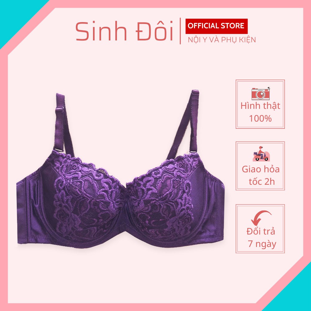 Áo ngực nữ ren nâng ngực Winking 9070 có gọng mút mỏng cúp xéo ôm ngực size 34-36-38-40 cúp C