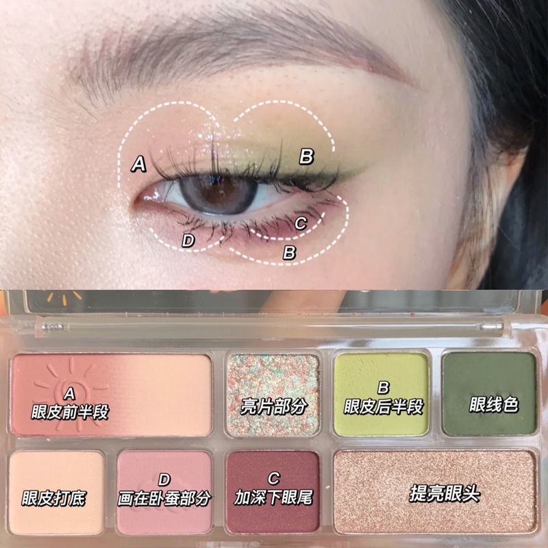 Bảng Phấn Mắt Toot Dodo 8 Màu Sắc Long Lanh Lâu Trôi Trang Điểm Đa Năng