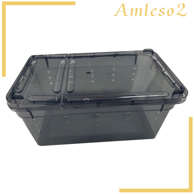 Plastic Box Insect Reptile Transport Breeding Live Worms Food Feeding Box