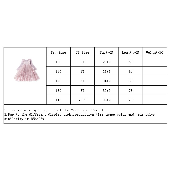 Đầm công chúa vải tuyn phối ren tay dài hợp thời trang cho bé gái