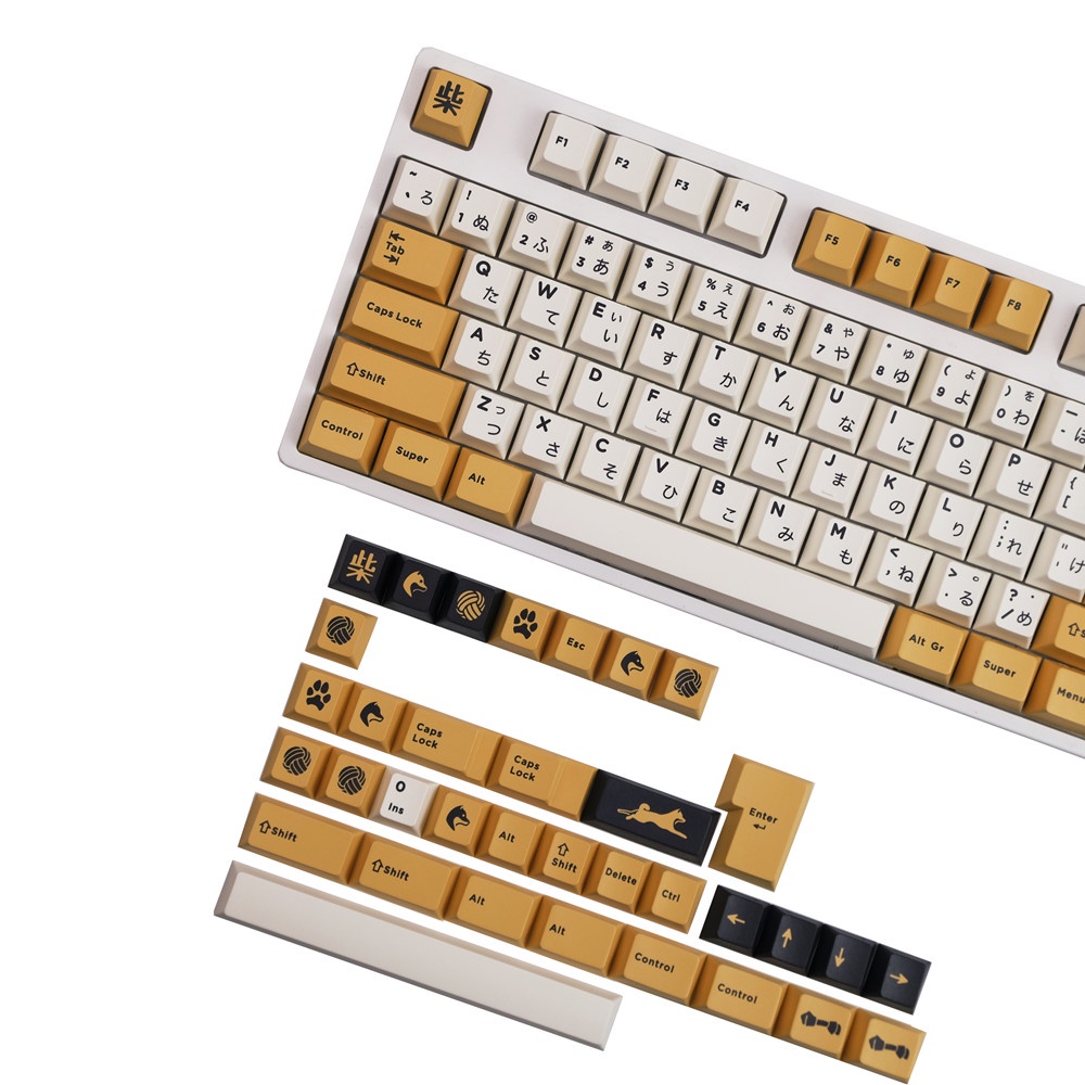GMK Shiba Inu keycaps, 139 phím keycaps Cherry Profile DYE-SUB Cá nhân hóa GMK Keycaps cho bàn phím cơ