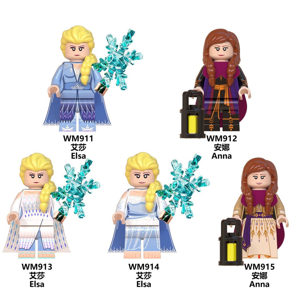Bộ Mô Hình Lắp Ghép play Hình Công Chúa Anna Elsa WM6084