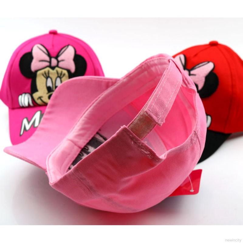 Mũ lưỡi trai thêu hình chuột Minnie dễ thương ngộ nghĩnh đáng yêu cho bé