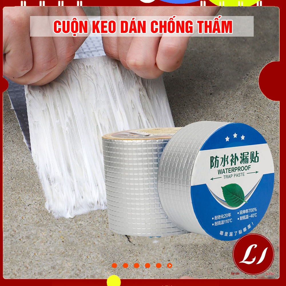 Cuộn 5m Băng keo dán chống thấm siêu chắc, tiện lợi/ Băng dính chống thấm