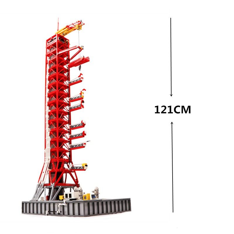 Lắp ghép Mô hình Creator Apolloed Launchlys M10003 Lepin Technic City Saturn V Umbilical Tower Space Shuttle Tên lửa