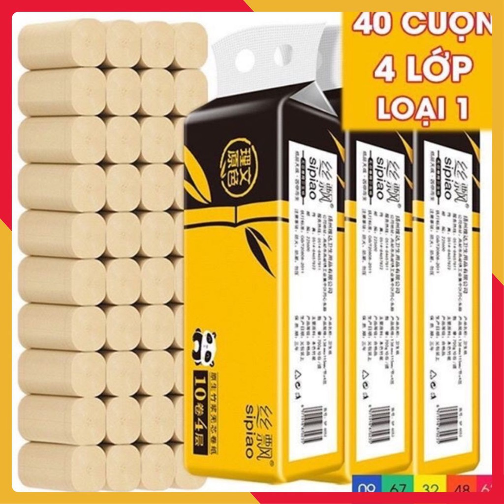 Giấy vệ sinh gấu trúc bịch 40 cuộn