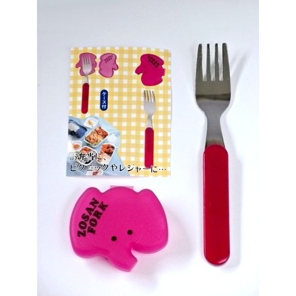 Thìa, dĩa inox cao cấp cho bé kèm hộp đựng hình thú Made in Japan