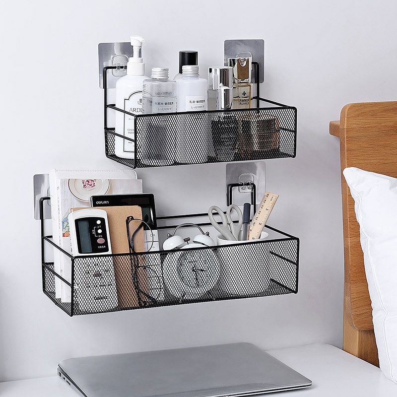 Trong khokệ đựng đồ nhà tắm Giá Đựng Mỹ Phẩm Gắn Tường Tiện Dụng Cho Nhà Tắm Kệ Để Dầu Gội, Sữa Tắm Kệ Dán Tường Đựng Đồ Gọn Gàng Chắc Chắn
