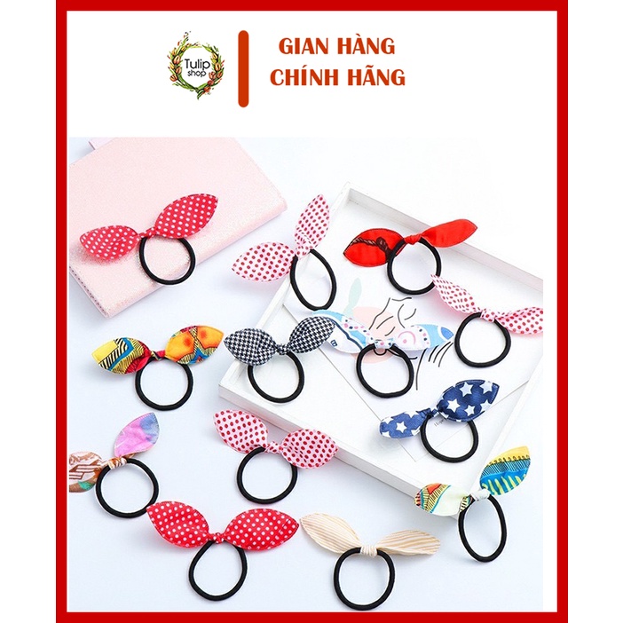 Combo 10 Dây Thun Cột Tóc Hình Tai Thỏ