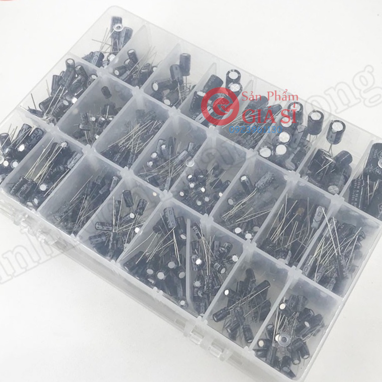 Combo 24 Loại Tụ Hóa 0.1uF - 1000uF (500 Cái) ❤️freeship❤️