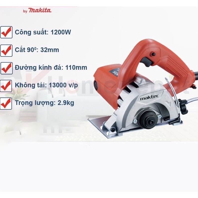 Máy Cắt Gạch Cắt Đá 110mm MAKTEC MT413 Côngg Suất 1200W