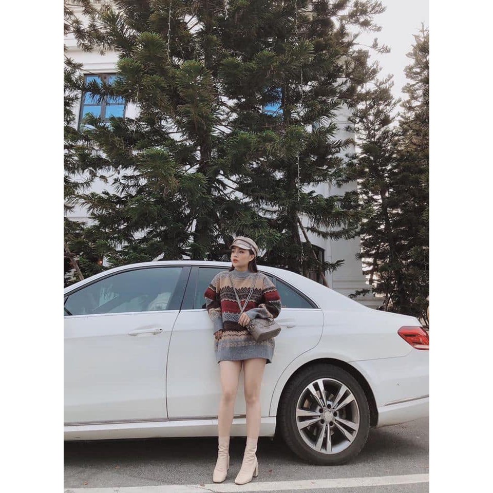 Áo len lông họa tiết thổ cẩm