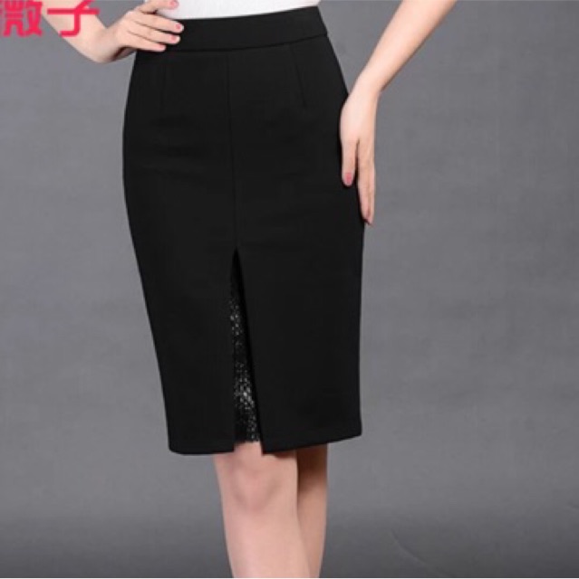 [NEW] Chân váy bút chì phối ren sẻ đùi dáng 50-55cm thời trang công sở | BigBuy360 - bigbuy360.vn