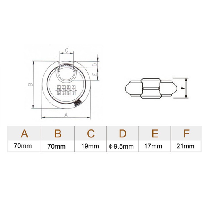 Khóa mã số, khóa mã số chống cắt, khóa hình tròn an toàn tuyệt đối