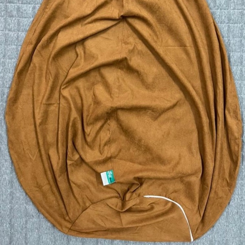 Vỏ Ghế Lười Hạt Xốp 3ii Home Hình Trái Lê Màu Nâu Size XL120x130cm L100x120cm M 80x100cm Chất Liệu Vải Nhung Gân Cao Cấp