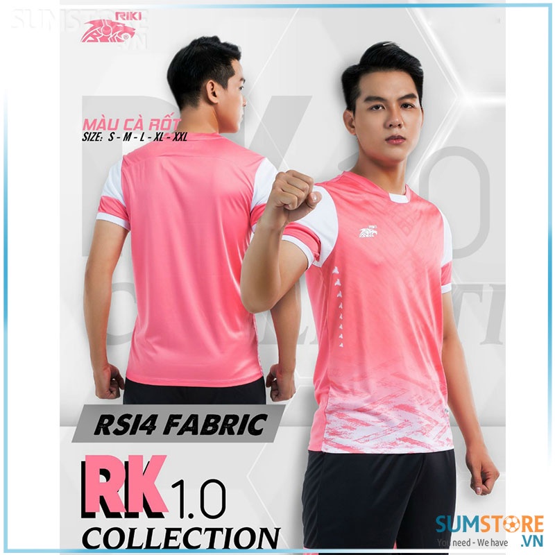 RIKI – Áo Đá Banh Không Logo Riki RK 1.0 Hồng