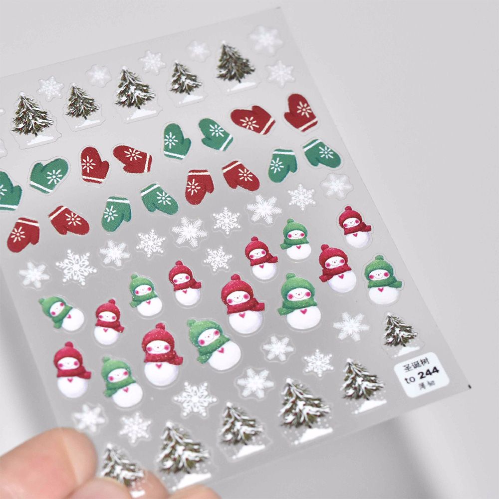 [Hàng mới về] Miếng dán dập nổi họa tiết giáng sinh trang trí móng nghệ thuật 3d