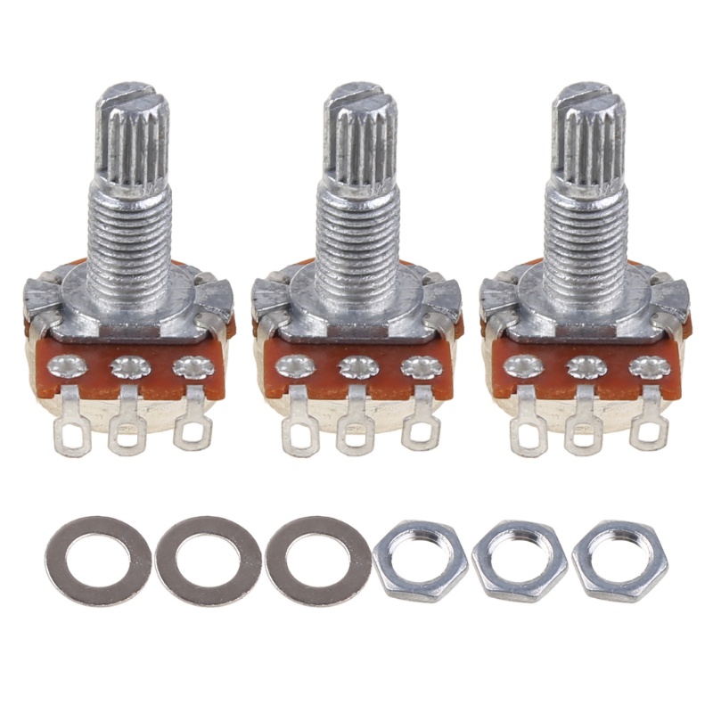 Set 3 Chiết Áp Âm Thanh B250k 10mm Cho Đàn Ghi Ta Điện