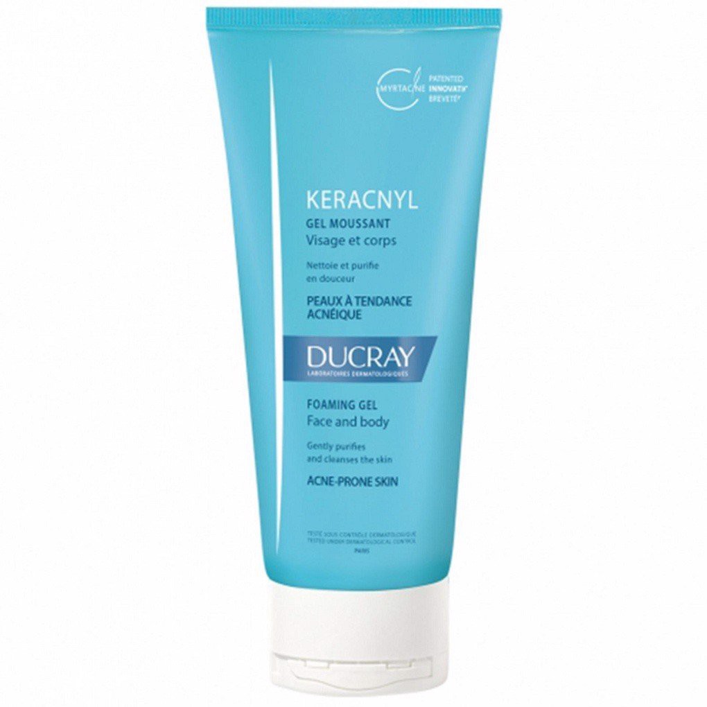 Gel Rửa Mặt Cho Da Mụn Ducray Keracnyl Gel Innova Myrtacine 200ml