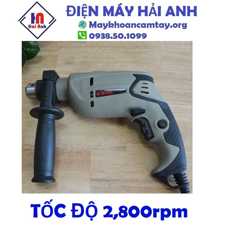 Bộ 100 món máy khoan điện mini cầm tay đa năng Atec AT7218 600W - Khoan tường, gỗ, nhôm, sắt gia đình