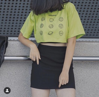 Áo croptop spacebae neon