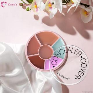 [Hàng mới về] Bảng kem che khuyết điểm 6 màu làm sáng màu da che phủ nhược điểm chống nước tốt
