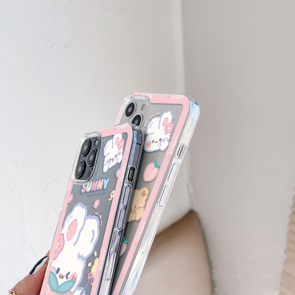 Ốp Điện Thoại Tpu Mềm In Hình Thỏ Dễ Thương Cho iPhone 11 12 13 pro max XS X XR XSMax 7 8 6 6s plus 5 4 SE 2020