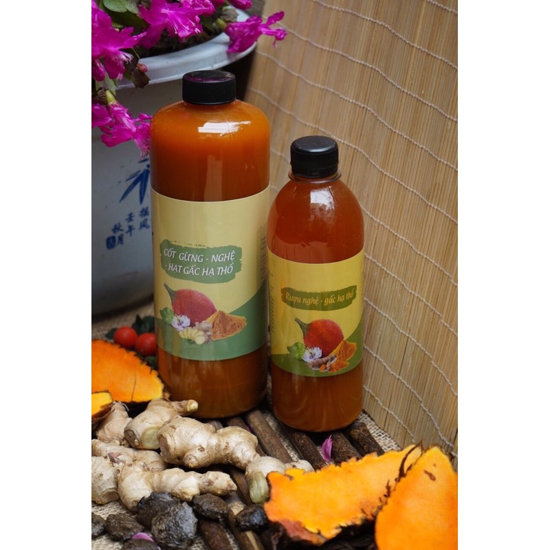 RƯỢU NGHỆ GẤC HẠ THỔ (face) TRẮNG DA MỜ NÁM