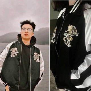 Áo khoác bomber unisex thêu rồng