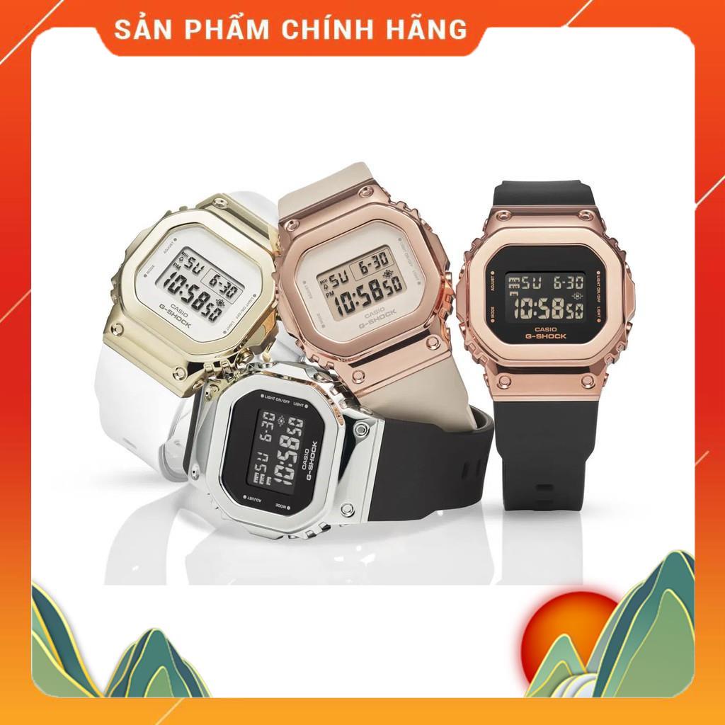 Đồng hồ casio nữ dây nhựa GSHOCK GM-S5600-1DR chính hãng