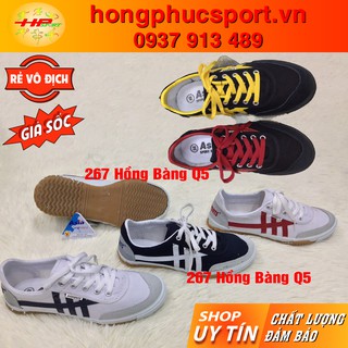 Giầy bata vải Asia csh01 csh03 trắng sọc, đen sọc, xanh thể thao thời trang chạy bộ thể dục